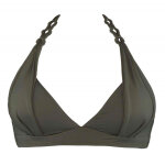 Haut de maillot de bain triangle coques amovibles - gris Haut de maillot de bain triangle coques amovibles - gris
