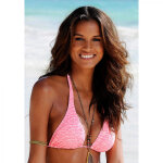 Haut de maillot de bain triangle effet chin venice beach rose