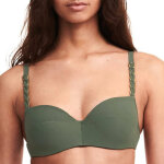 Haut de maillot corbeille � coque - vert chantelle bain