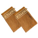 Lot de 2 gants herbal marrons noisette