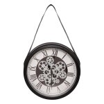 Horloge avec lanière peter d40cm noir et blanc Horloge avec lanière peter d40cm noir et blanc