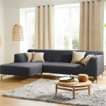 Housse bi - extensibles pour fauteuil et canap roc h gris fonc