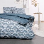 Housse de couette bleue coton 57 fils sunshine 12. 28