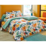 Housse de couette en coton r�versible coconut - beige