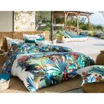 Housse de couette en coton r�versible columbia multicolore