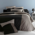 Housse de couette en coton - trio - noir
