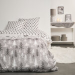 Housse de couette en coton 240 x 220 cm flanelle 2. 13 blanc Housse de couette en coton 240 x 220 cm flanelle 2. 13 blanc