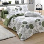 Housse de couette en coton baxley - vert kaki