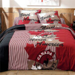 Housse de couette en coton canada - rouge Housse de couette en coton canada - rouge