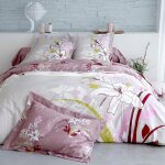 Housse de couette en coton joely violet parme Housse de couette en coton joely violet parme