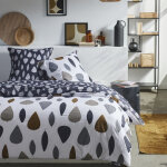 Housse de couette en coton mawira #3. 4 blanc