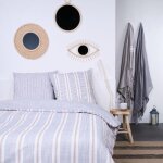 Housse de couette coton quai 55 kargo bleu Housse de couette coton quai 55 kargo bleu