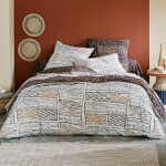 Housse de couette en coton r�versible tissage - �cru