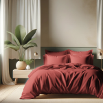 Housse de couette coton tertio ; - terracotta