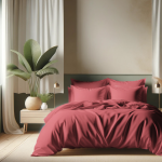Housse de couette coton tertio ; - vieux rose