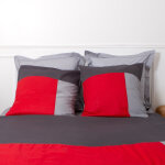Housse de couette en coton trio - rouge Housse de couette en coton trio - rouge