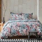 Housse de couette en coton r�versible dr. irina � motif floral - multicolore