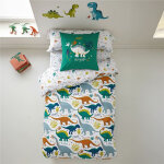 Housse de couette enfant en coton r�versible t rex