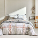 Housse de couette en flanelle r�versible dr. noa - blanc