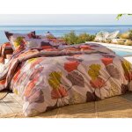 Housse de couette ginkgo multicolore en coton
