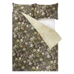 Housse de couette imprime mansur en satin de coton marron