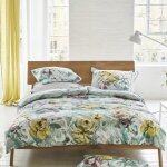 Housse de couette imprime en percale de coton, tapestry flower