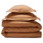 Housse de couette en lin uni laur�at caramel