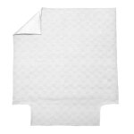 Housse de couette métis jacquard 70% coton - 30% lin gramines blanc Housse de couette métis jacquard 70% coton - 30% lin gramines blanc