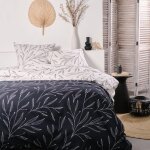 Housse de couette noire coton sunshine