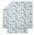 Housse de couette en percale de coton promenade sauge