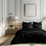 Housse de couette percale de coton tertio ; - noir