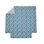 Housse de couette percale craft bleu paon