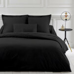 Housse de couette polycoton tertio ; - noir