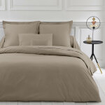 Housse de couette polycoton tertio ; - taupe