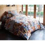 Housses de couette r�versible motif animaux de la for�t hiboux en flanelle marron