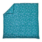 Housse de couette sac 2 faces lupins emeraude