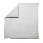 Housse de couette satin de coton jacquard divine blanc des vosges - mtal