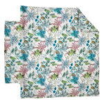Housse de couette satin de coton 140x200cm palmeraie - bleu paon Housse de couette satin de coton 140x200cm palmeraie - bleu paon