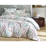 Housse de couette coton r�versible temps libre - blanc