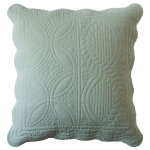 Housse de coussin boutis en coton baillargues vert amande