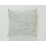 Housse de coussin wells vert en gaze de coton