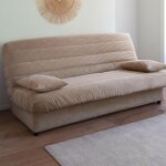 Housse far clic clac velours - beige