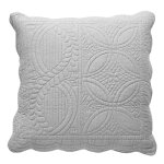 Housse oreiller en coton boutis 65x65 - perle