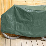 Housse de protection en plastique pour vlo verte