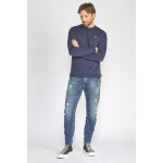 Jeans 900 / 3 jogg tapered arqu destroy bleu n2 en coton