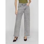 Jean ample taille haute freya gris en coton demi