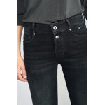 Jeans basic 400 / 18 mom taille haute 7 / 8�me bleu - noir n�1 en coton