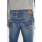 Jeans blacksun 900 / 16 tapered destroy vintage bleu n2 en coton
