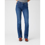 Jean bootcut femme bleu en coton