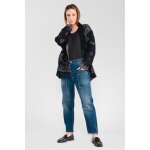 Jeans boyfit cosy, 7 / 8me bleu bea en coton